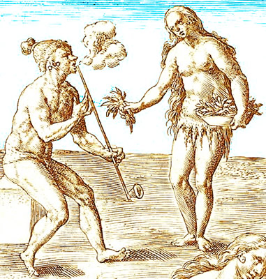 Natives Using Tobacco for Health